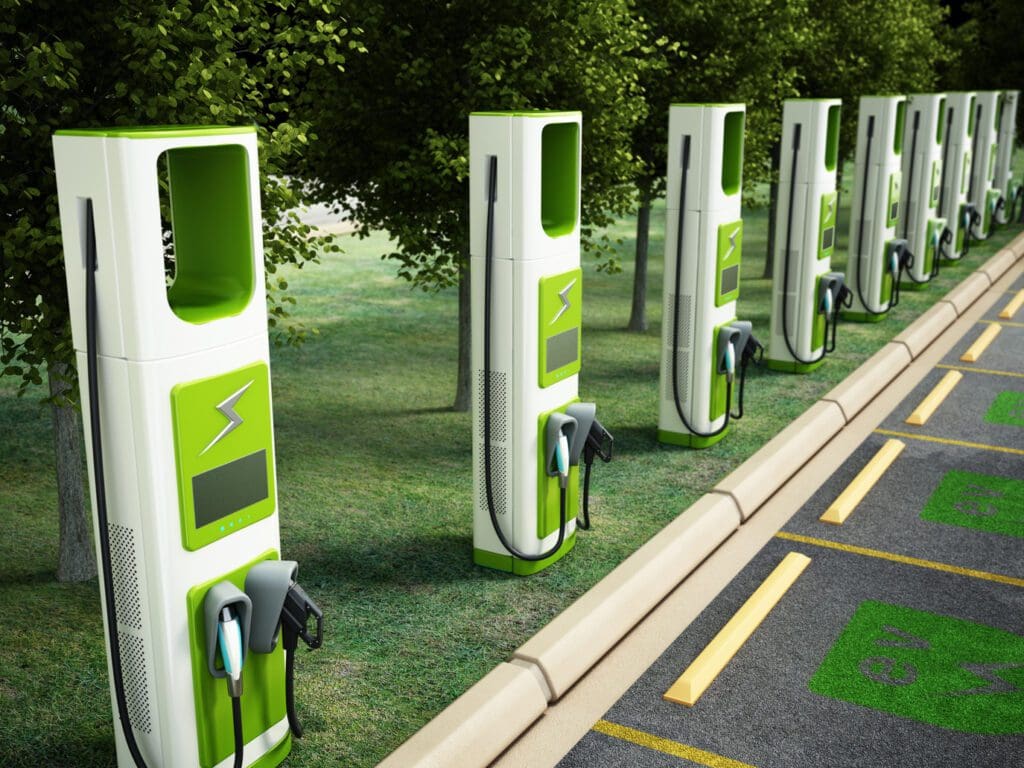 Electric car charging points